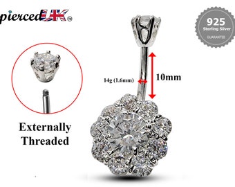 Ship TummyToys® Navel Belly Ring with Sterling Silver Skull Charm 12mm Free U.S Ship TummyToys® Navel Belly Ring with Sterling Silver Skull Charm 12mm Free U.S