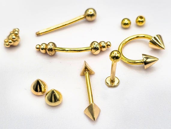 7-Ball Gold Piercing【STUDIOSEVEN】 14K Gold Ball Stud Earrings – Bonnie Jennifer
