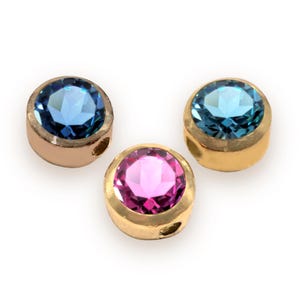 14K Gold Captive Beads Cup / Flat Gem Piercing Replacement, Attachment Loose Parts Piercing Jewelry for Ball Closure Ring, Captive Ring Bead