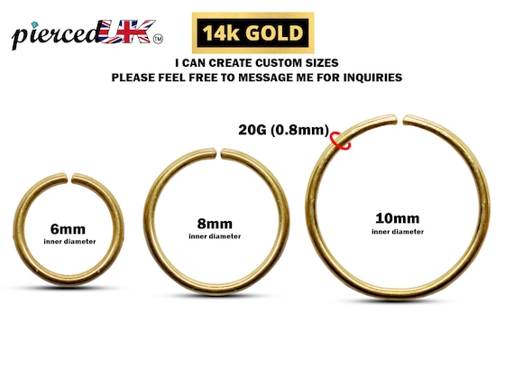 Naso Anello Cerchio Piercing A Bottone Barretta Sottile Titanio - Foto 12