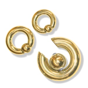Gold PA Ring Prince Albert Piercing Jewelry Titanium Captive Bead Hoop CBR Large Size Body Jewellery 2ga to 00ga sold as a single unit