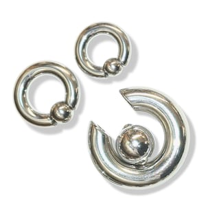 Prince Albert Piercing Jewelry Titanium Implant Captive Bead Hoop CBR Large Size PA Ring Body Jewellery 2ga to 00ga sold as a single unit