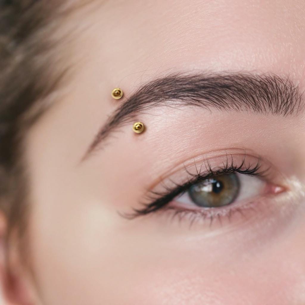 14K solid gold|Curved Barbell|Eyebrow Ring - GPF Jewelry