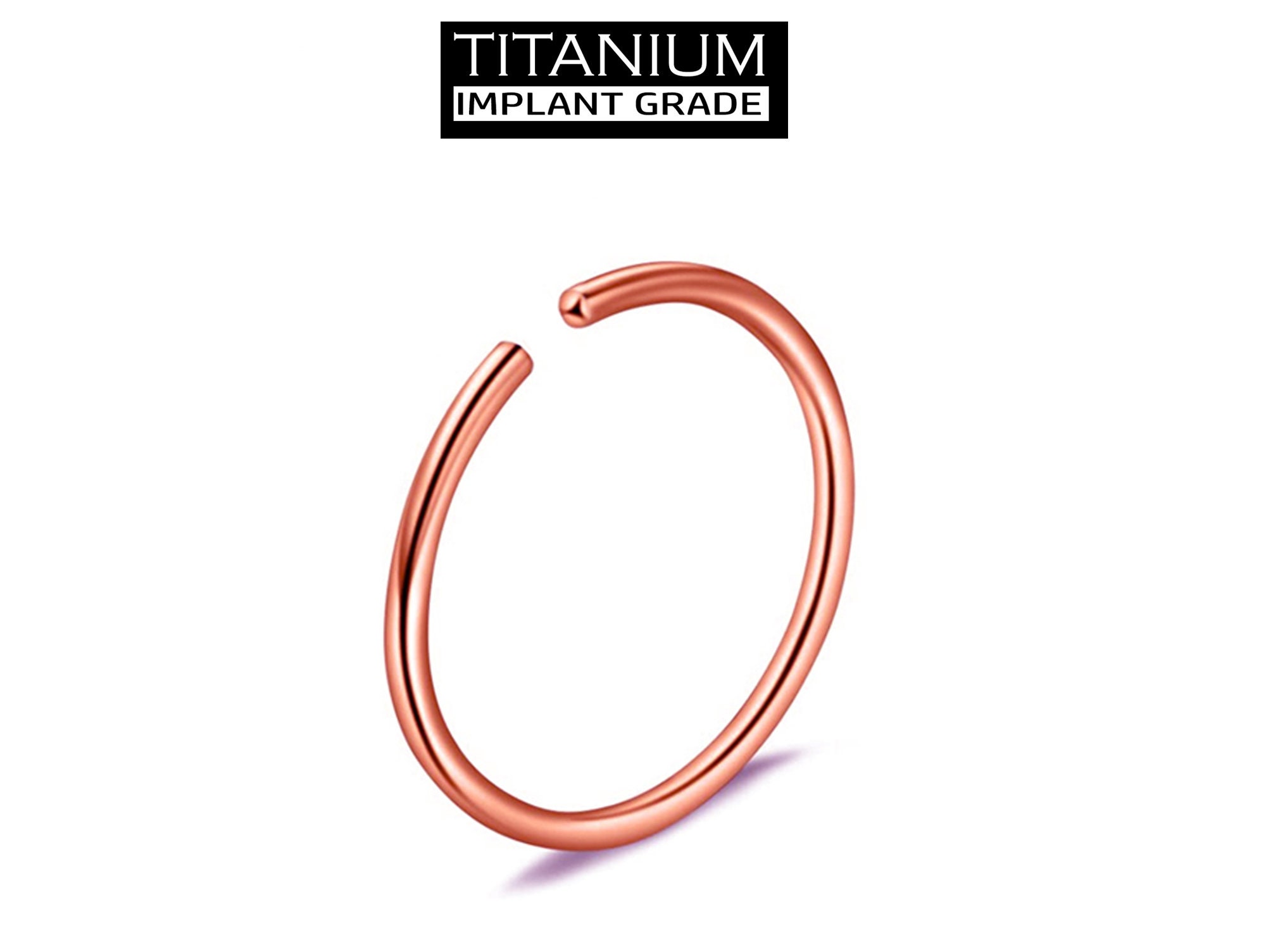 Titanium Nose Ring Hoop Earrings Nose Piercing 20g 18g Etsy
