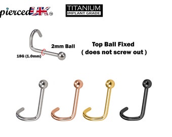 thumbnail image 2 of Gold Nose Ring 8PCS G23 Titanium Twist Screw Nose Studs 18G 20G Nose Rings 2mm 2 5mm 3mm Clear Pink Purple Aurora Cz Gold Studs Nostril For Women Men Nose Piercing 2 of 13