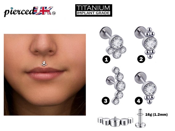 Titanium Medusa Piercing Lip Jewelry Labret Stud Internally
