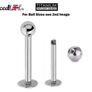 Labret Stud, Labret Piercing – Titanium Steel Flatback Lip Piercing Jewelry – 18g, 16g, 14g Labret Piercing for Lip, Chin and More
