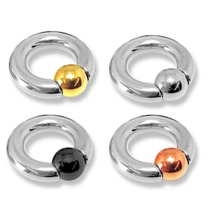 Titanium Prince Albert Jewelry Captive Bead Hoop CBR PA Ring with custom ball color Body Jewellery 1G 0G 00G 2G 4G 6G 8G