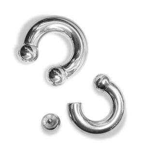 Prince Albert Piercing Jewelry Titanium Implant Captive Bead Hoop CBR Large Size PA Ring Body Jewellery 2ga to 00ga sold as a single unit