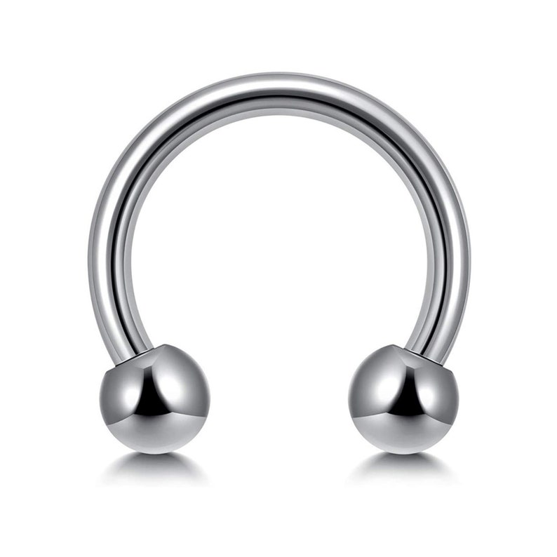 Hufeisen Barbell, Septum Ring, Nasenring, 00G, 0G, 1G, 2G, 4G, 6G, 8G, 10G, 12G, 14G 16G, 18G Größen 6mm bis 19mm Bild 9