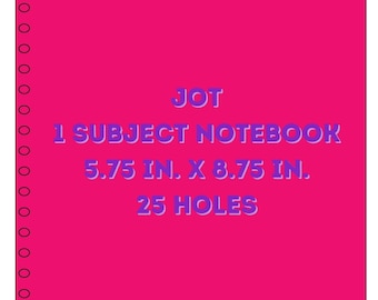 SVG Notebook Template | JOT 25-Hole Spiral Notebook Cover | 5.75” x 8.75” Digital Cut File for Cricut & Silhouette