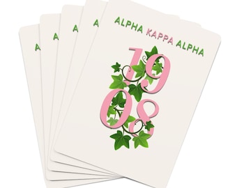 Pink & Green Playing Cards