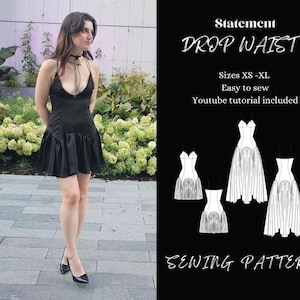 Statement Drop Waist Dress PDF Pattern