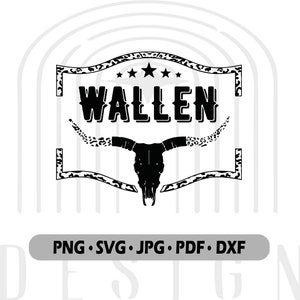 Wallen Stierkopf SVG, Retro Wallen Stierschädel PNG, Cowboy Wallen geschnitten Datei, Country Western Png, digitaler Download, Cowboy Design, Western Cowboy