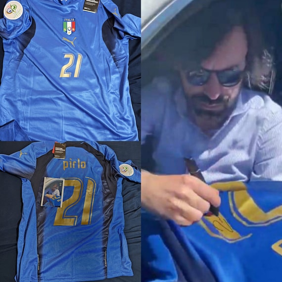 Italian National Football Shirt Italy 2006 World Cup Autographed