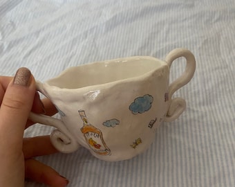 Mini tasse de liqueur de pêche, tasse de thé