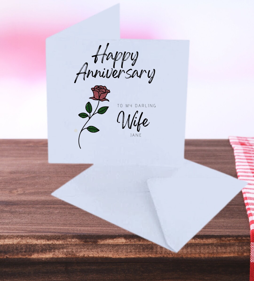Personalised Wedding Anniversary Card for Wife // Wedding Anniversary ...