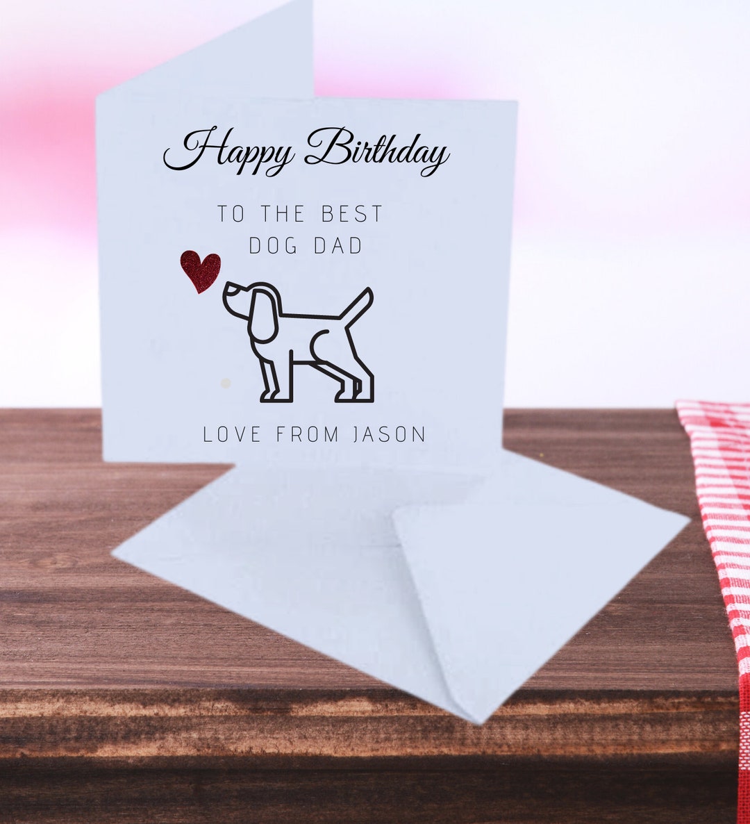 Personalised Birthday Card for Dog Dad // Birthday From the Dog Card ...