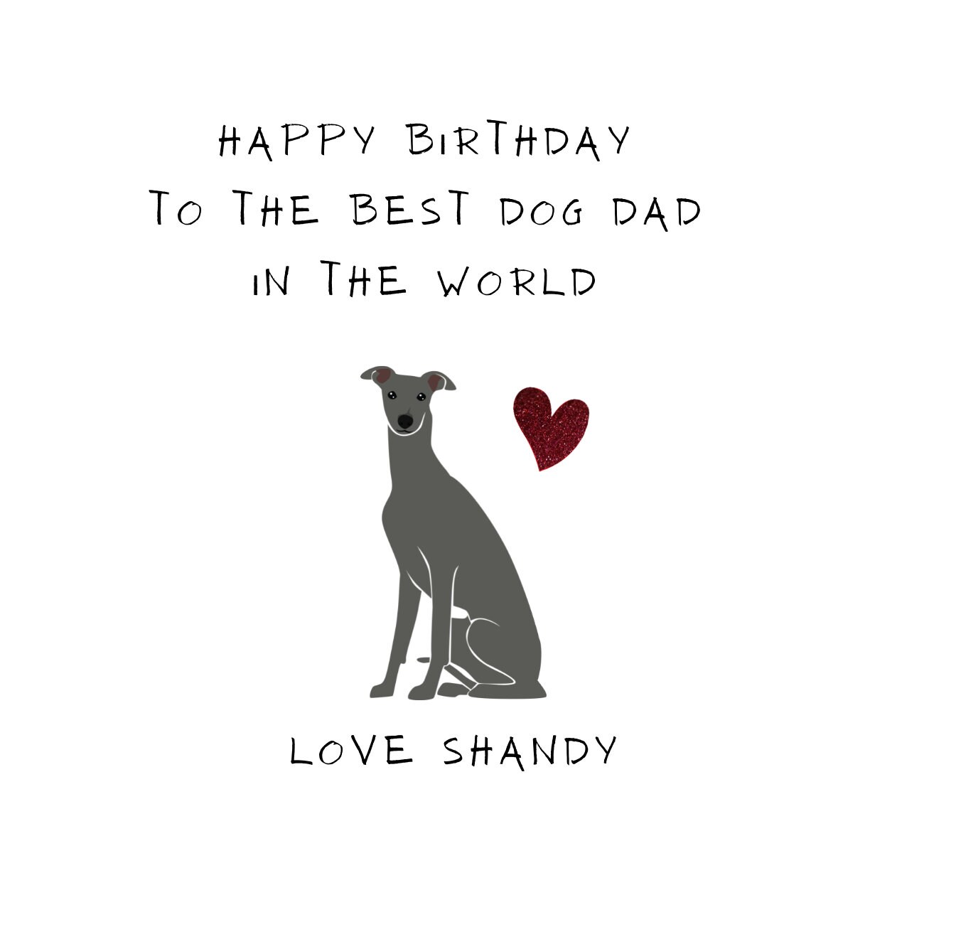 Personalised Dog Dad Birthday Card // Dog Dad Birthday // Dog - Etsy UK