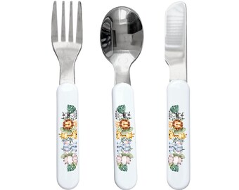 Cute Jungle Children's Cutlery Left or Right Handed (See Description)