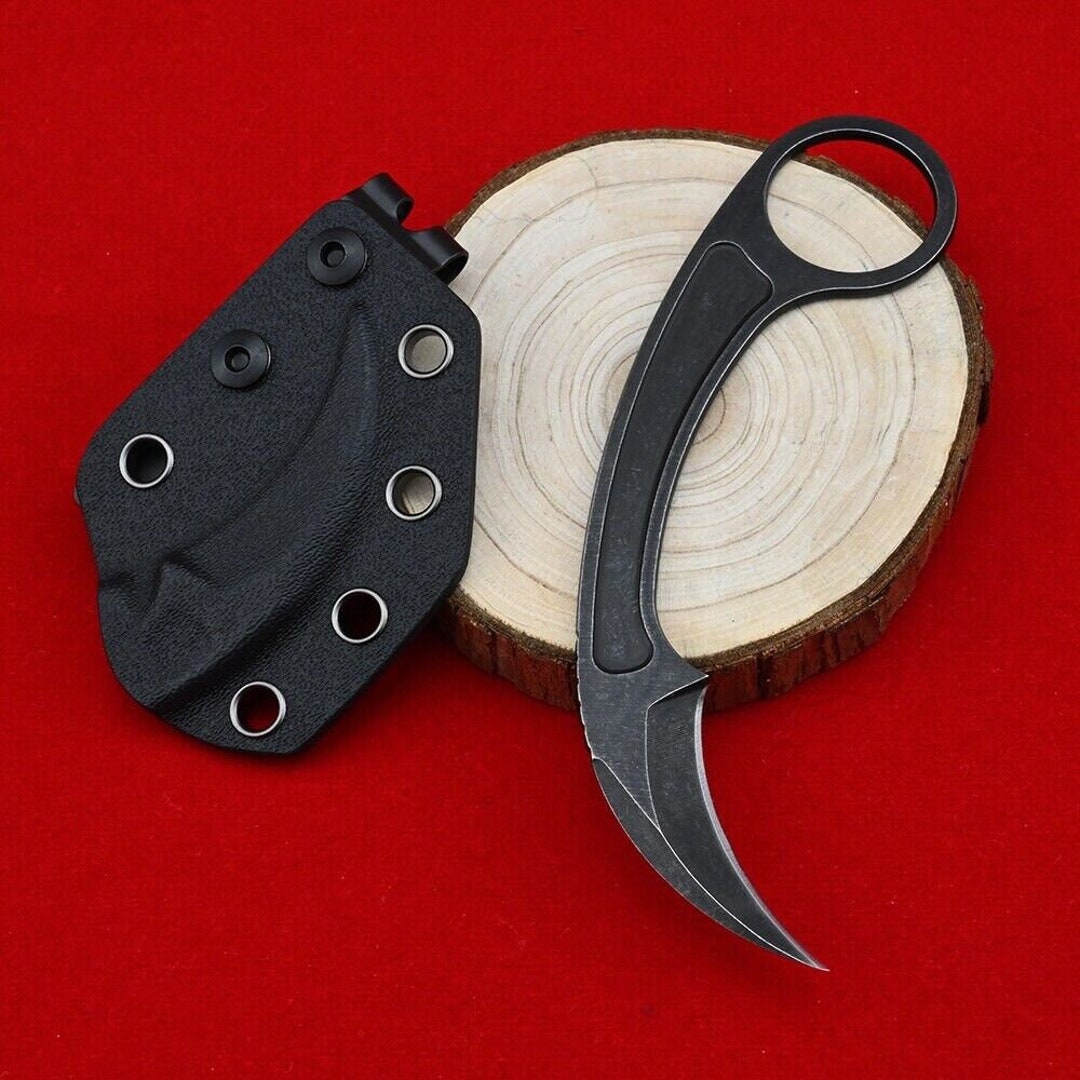 Karambit Knife Sheath Kydec Steel 440c Claw Collection Etsy Singapore