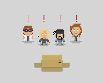 MGS Cute 11x14  Pixel Art Print