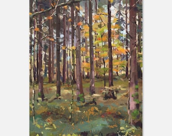 Autumn midday woods