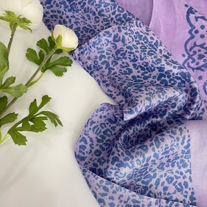 Lilac Silk Scarf - WomanSilk Scarf - Boho Hand Painted Woman Scarves - Perfect for All Seasons - Scarf Gift for Women - Scarf Wrap for Women