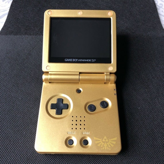 Console Nintendo Gameboy Advance SP Zelda Gold Triforce Console Nintendo Gameboy Advance SP Zelda Gold Triforce