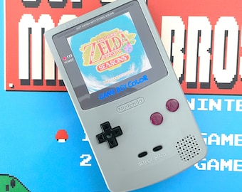 Console Gameboy Color DMG Grey Refurbished with Q5 IPS V4 XL backlit bright screen