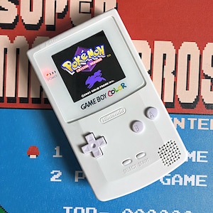 Console Nintendo Gameboy Color Full White with IPS V2 backlit screen