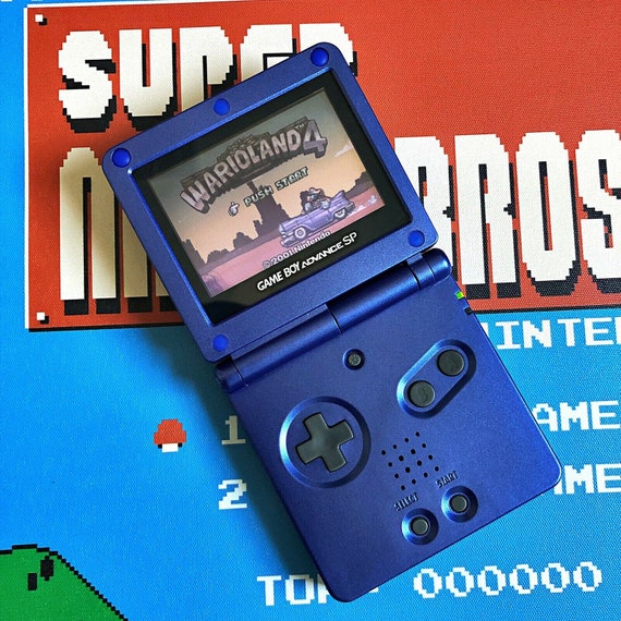 aflivning talsmand rør Nintendo Gameboy Advance SP Cobalt Blue AGS-001 Refurbished - Etsy