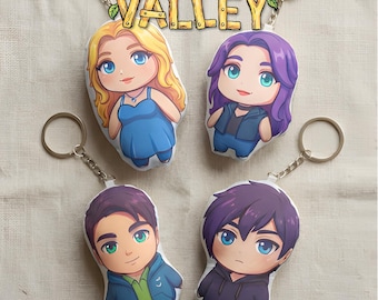 Stardew Valley Plush Keychain | Double-Sided Chibi Gamer Bag Charm