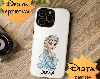 Custom Disney Princess Tough Phone Case | Gift for  Lovers | Personalized Name Phone Cases