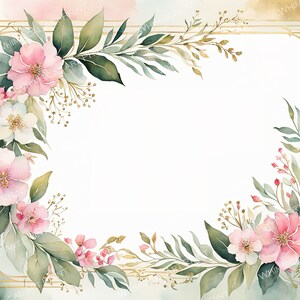 Watercolor Floral Digital Paper Pack: Sage Green & Pink (10 Jpgs) - Etsy