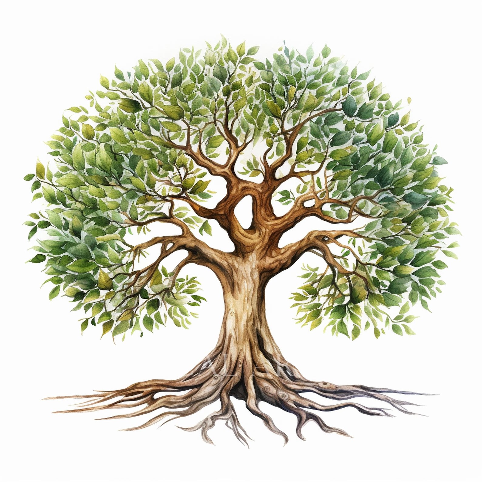 Mystical Old Tree Clipart, Intricate Tree Designs, Mystical Tree
