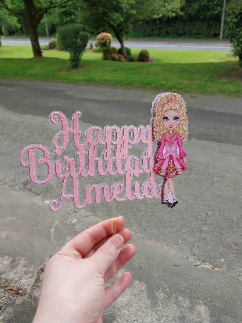Irish Dancer Cake Topper, Birthday, Personalised Party Supplies Etsy