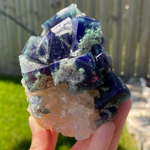 Milky Way Fluorite on Quartz