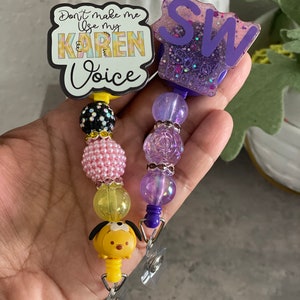 Beaded badge reels