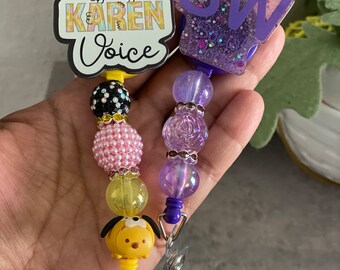 Beaded badge reels