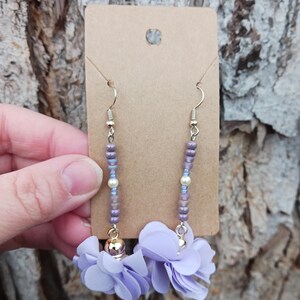 Lavender flower earrings-cottagecore accessory