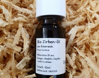 Echtes Bio Zirben-Öl aus Österreich in 10ml Tropfflasche