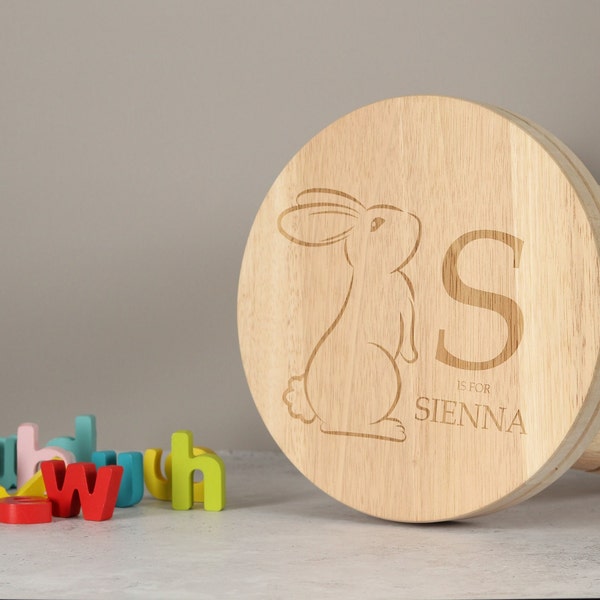 Children’s Personalised Wooden Stool With Bunny or Tractor - Personalised Kids Stool, Kids Gift, Unique Children’s Gift, Christening Gift