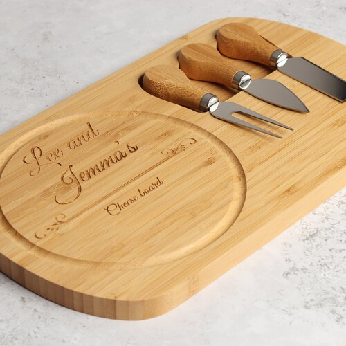 Personalised Engagement Gift for Couple Cheese Board and Tool Etsy