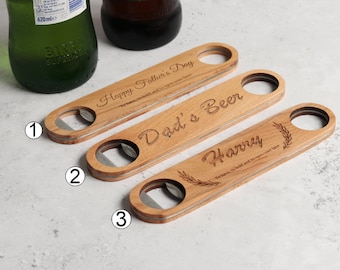 Father&#39;s Day Gift, Personalized Bottle Opener, Fathers Day Gift for him, Wedding Gift, Birthday - Best man Gift - Custom Engraved Opener