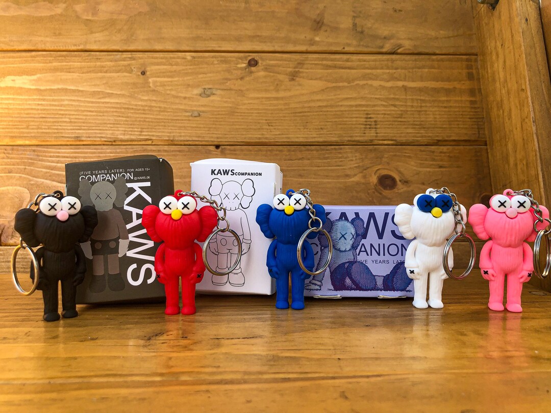 ELMO PVC Keychains Kaws Collab Keychain Etsy