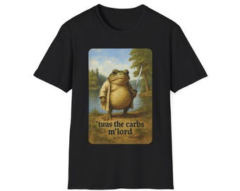 Frog T-Shirt, Funny Frog Tee, Cute Frog Shirt, Carb Lover Gift, Unisex Top, Frog Lover Apparel