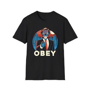 OBEY Grafik-T-Shirt: Alien Monster Unisex-Baumwoll-T-Shirt