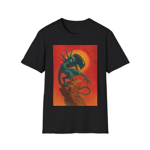Creepy Alien Graphic T-Shirt: Sci-Fi Outer Space Tee