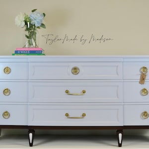 NEW** Vintage Light Blue Henredon Triple Dresser / Bedroom / Furniture / Nursery / Coastal / Modern / Farmhouse / Shipping NOT Free